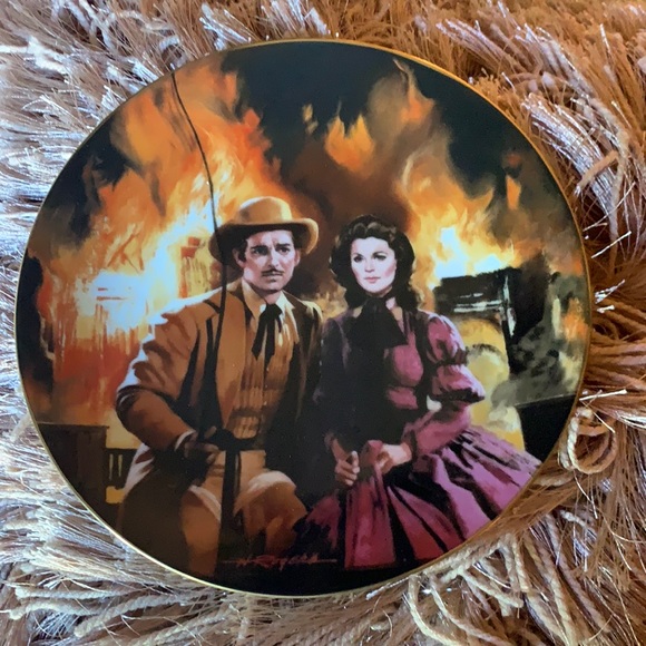 Gone With the Wind “Burning of Atlanta” Golden Anniversary Collector’s Plate - Picture 1 of 4
